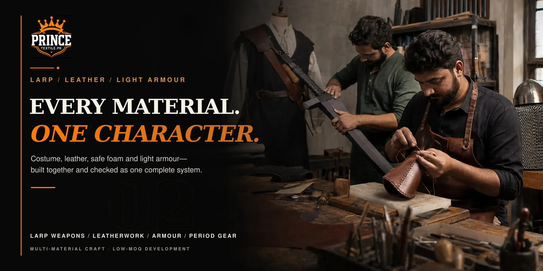 Prince Textile LARP, leatherwork and light armour manufacturing