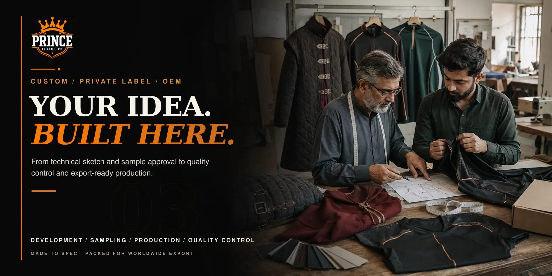 Prince Textile custom development, sampling and private-label manufacturing