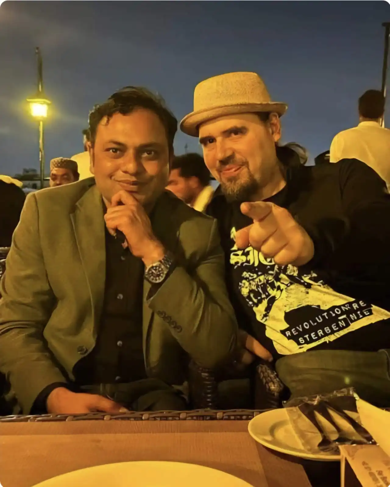 Joseph Masih of Prince Textile with Kai Schulz of Freyhand GmbH